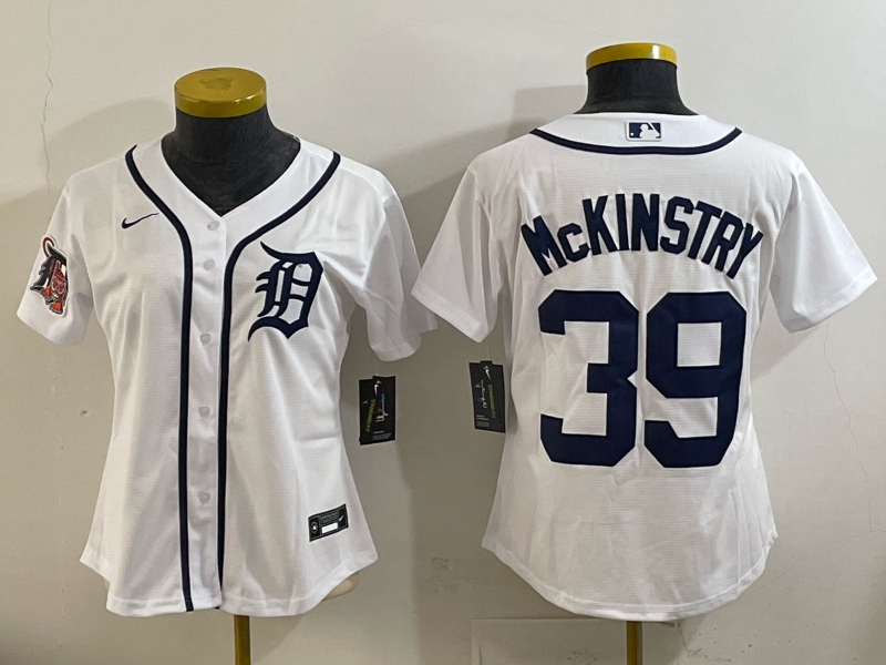 Women Detroit Tigers #39 McKinstry white 2025 Nike MLB jersey 006